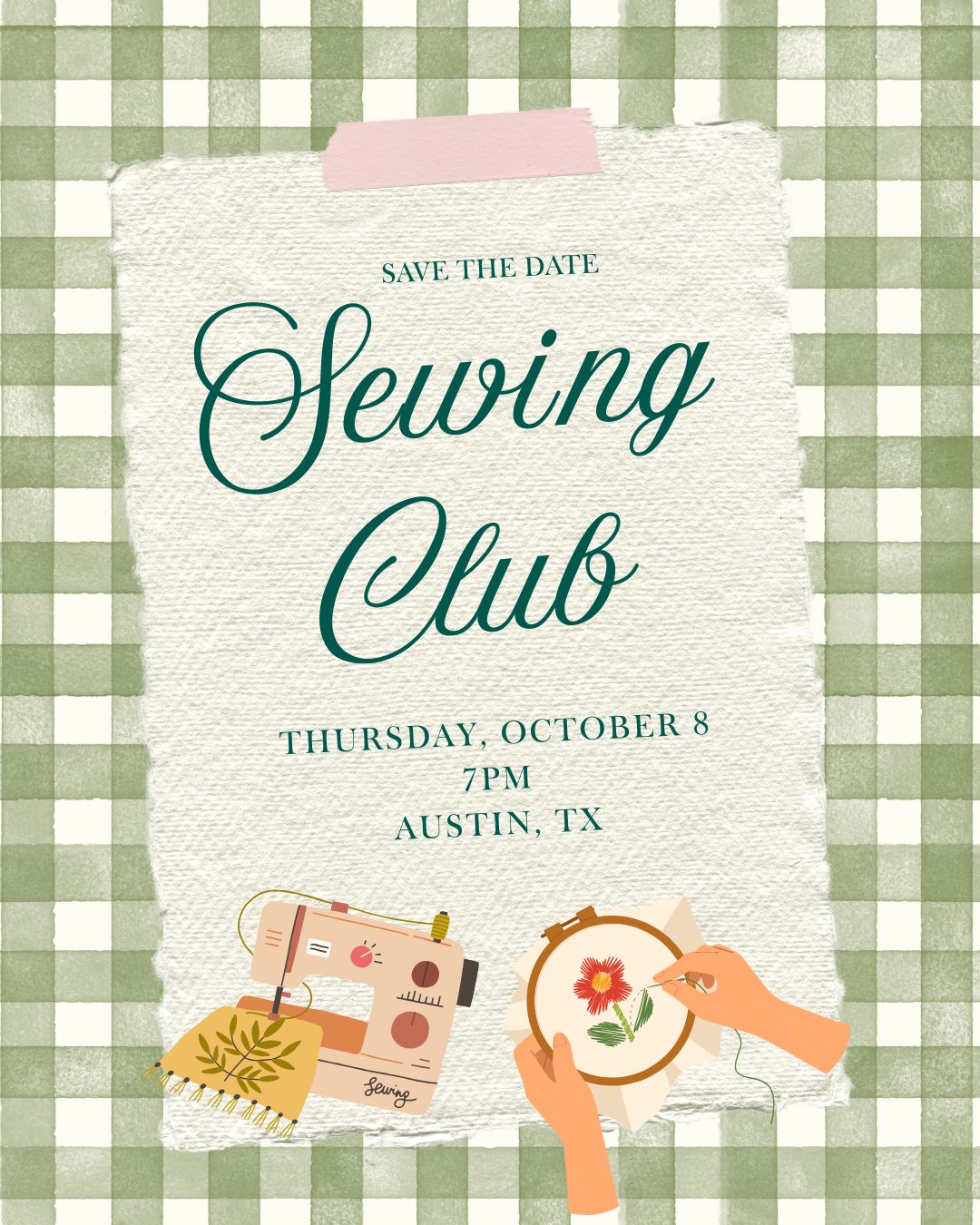 Sewing Club: October 8th