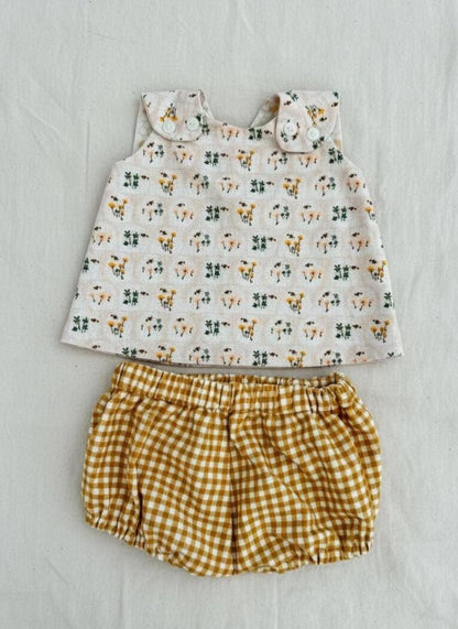 Baby Bloomer & Tunic PDF Sewing Pattern: Reversible, Oversized Fit, Sizes 0-3M to 3T
